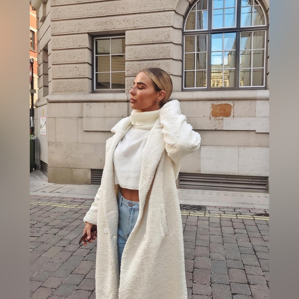 Missguided Oversized Chunky Borg Teddy Coat